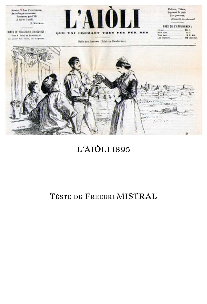 L’Aiòli 1895, Tèste de Frederi MISTRAL